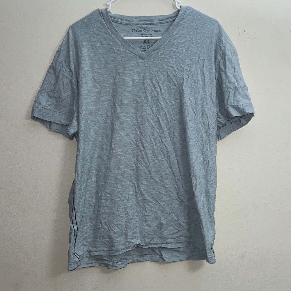 Calvin Klein Jeans Light Blue V-Neck Tee